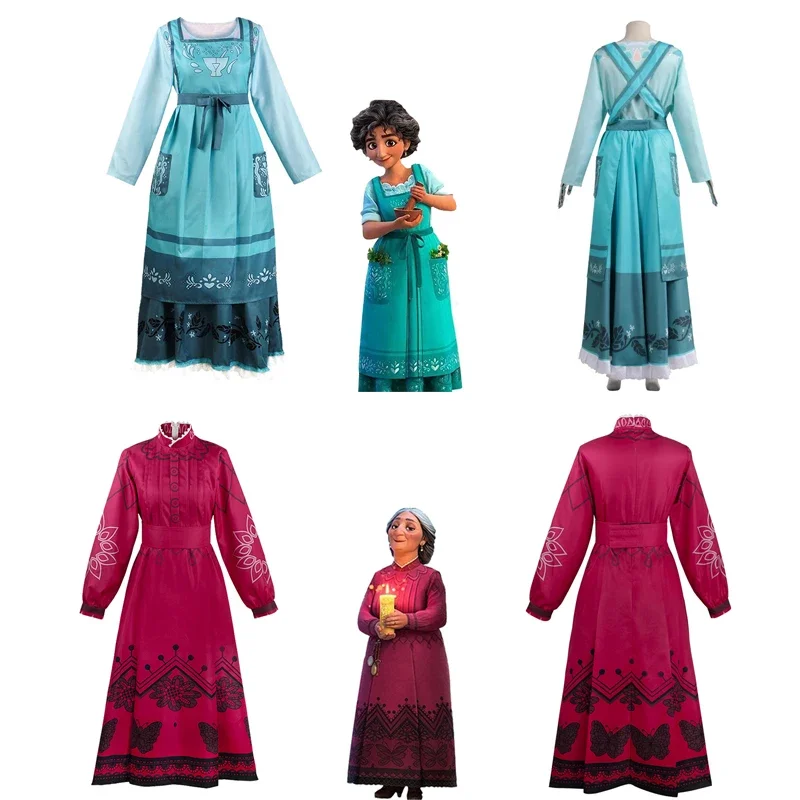 Žena 2022 Halloween matka babička Alma a Julieta Dress Girls Family Matching Encanto Kostým malé detské odevy súpravy