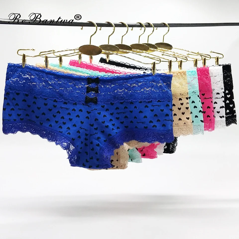 Žena Boyshorts Cotton Underwear Heart Print Boyshort sexy nohavičky spodky ženské nohavičky bavlnené nohavičky bedrové bielizeň
