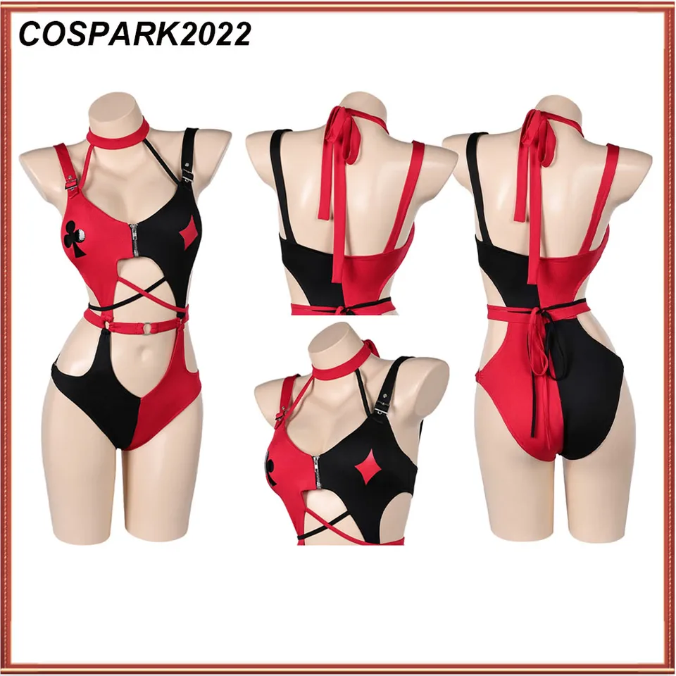 Žena Quinzel Cosplay plaviek dievčatá Dievčatá Dámske oblečenie spodná bielizeň bikiny anime kostýmy Halloween Carnival Party Suit