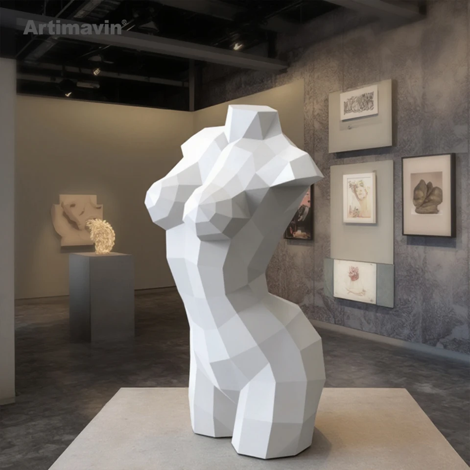 Ženské sochárske papierové remeselné modelovanie papierová pleseň 3D ručne vyrobená origami kreatívna obývacia izba spálne