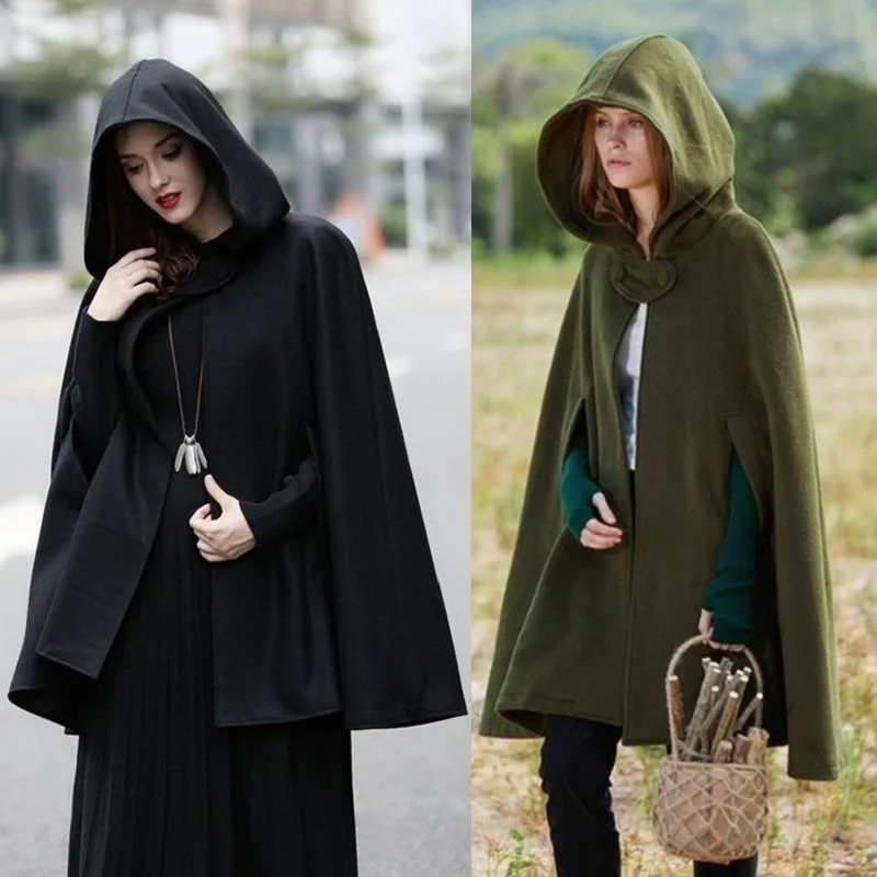 Ženský retro plášť stredovekého kostýmu viktoriánsky luxusný maskovaný pirát Viking cosplay halloween voľný plášť s kapucňou