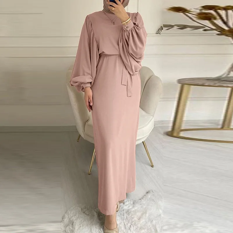 Ženy Abaya Dubaj Luxus Ramadan Doprava zdarma moslimské dlhé šaty Kaftan Islamský hidžáb