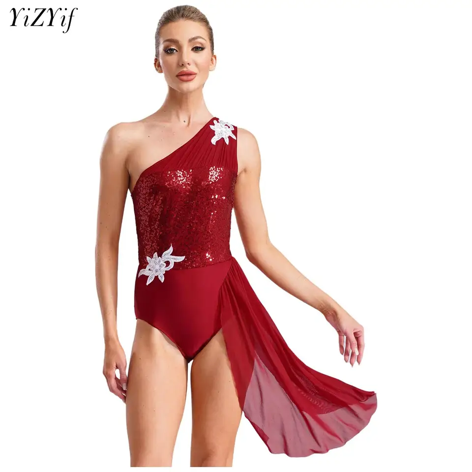 Ženy Aplikácia krasokorčuľovanie baletný tanec Dance trikoty šaty bez rukávov bez rukávov