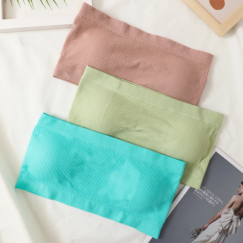 Ženy bez problémov s špičkovou podprsenkou top neviditeľné podprsenky Dámske spodná bielizeň Sexy obal podprsenky Slidná farebná športová plodina Top bandeau