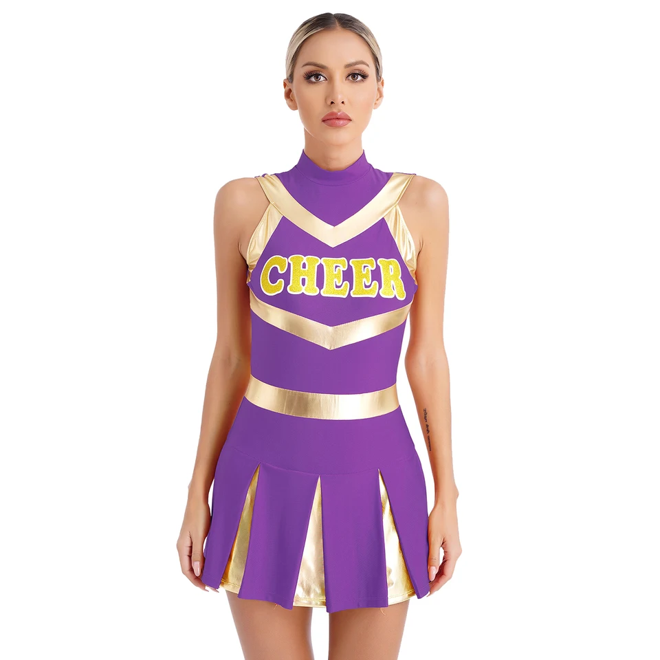 Ženy bez rukávov roztlieskavačky Dance Dance Daard Daard šaty školáčka Cheer Uniforma športových stretnutí basketbalový zápas kostým Performance Performance
