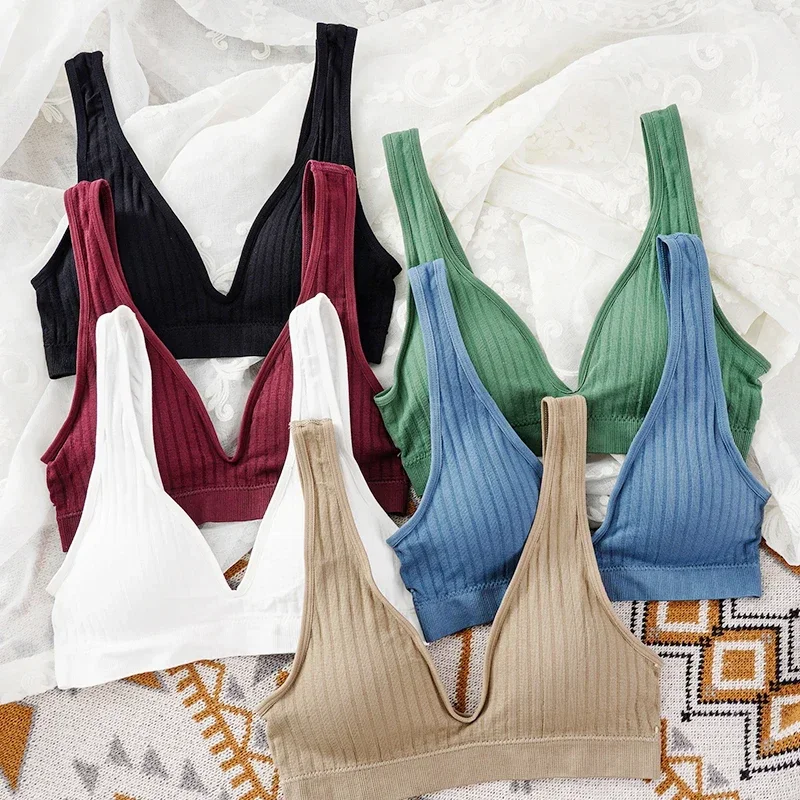 Ženy bezšvové športové plodiny top sexy podprsenka ženských trubíc topy hlboko v sexy dámska spodná bielizeň bralette žena bez rukávov Bandeau Bras