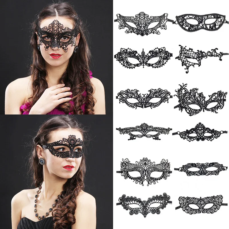 Ženy duté čipky maškaráda maska ​​na tvár Sexy cosplay ples párty rekvizity kostýmy Halloween maškaráda maska ​​nočná klubová queen eye Mask