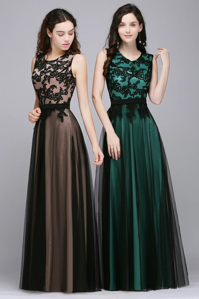 Ženy elegantné plesové šaty 2024 O-NECK A LINE LACE LACE LACE KVELÁLNE TYL DLHÉHO VEĽMKÉHO PARTY PARTY MAXI Matka nevesty