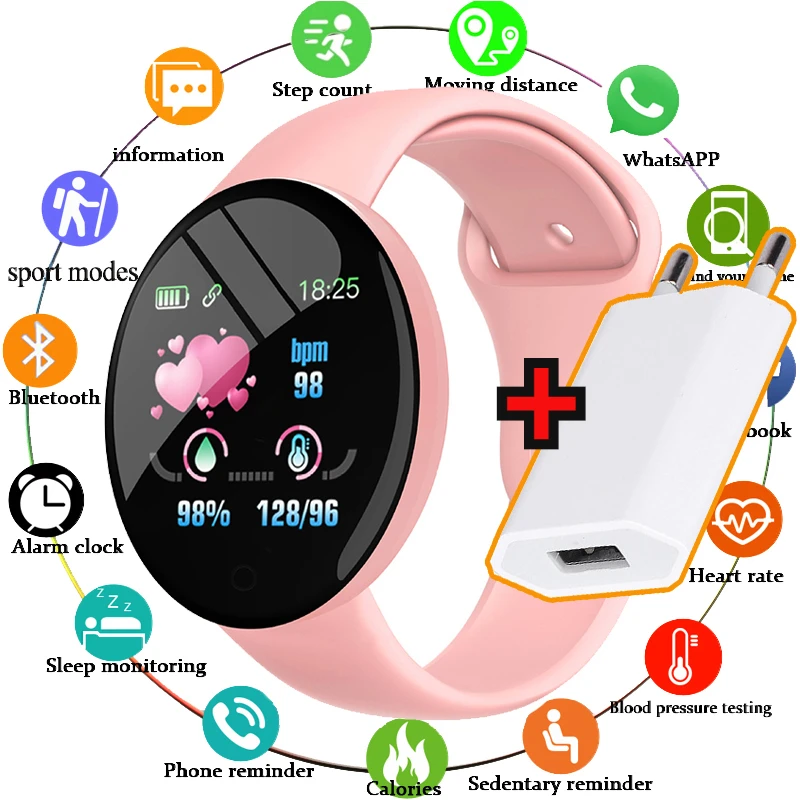 Ženy inteligentné digitálne sledovanie nových športových fitness náramkových hodiniek Ženy/deti HD Displej DIY TAPELATY PRIJÍMAŤ CIELE/SMS