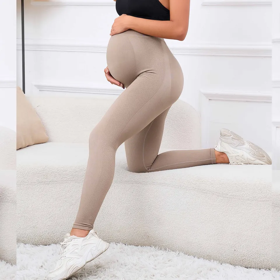 Ženy jogové nohavice Materské legíny Tehotenstvo Skinny Vypracujte vysoký pás brucha podpory legín pre tehotnú