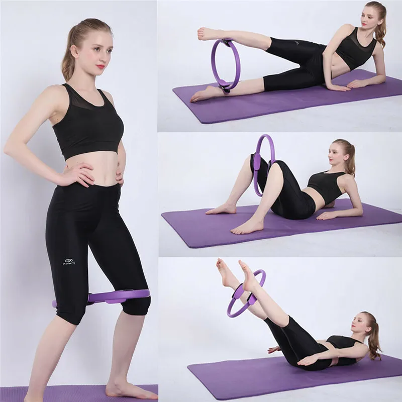 Ženy jogy pilates kruhy kruhy duálne priľnavosť Magic Circle Body Cvičenie Fitness Hmotnosť jogy nástrojov Súprava tvar pilates kruhy pre ženy