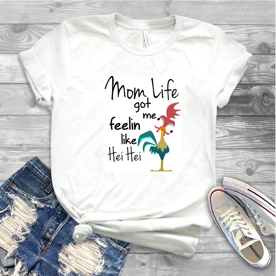Ženy Mama Life ma cítim ako hei hei tričko tričko mamičky život humor humor vtipné hei grafické tričko
