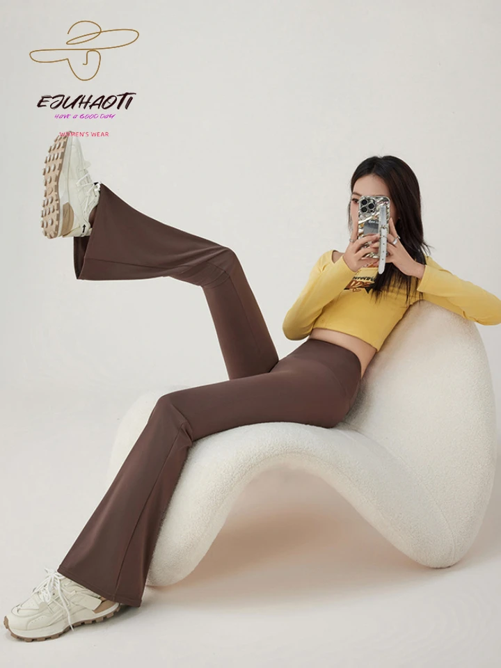 Ženy Mikro rozšírené nohavice jar leto nové v čiernom sexy High pás štíhly legging kórejské príležitostné nohavice Dámske nohavice