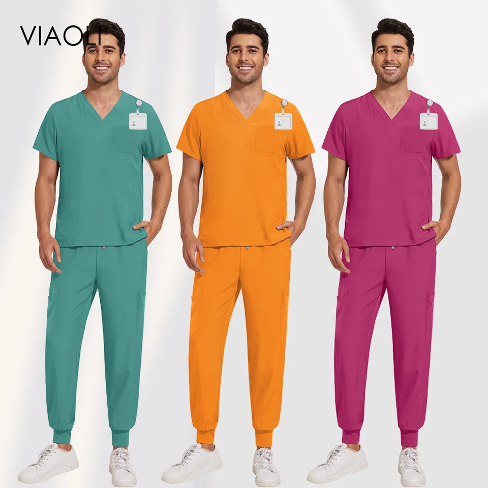 Ženy muži klinické pracovné oblečenie Nová nemocnica Medical Uniform Scrubs Set Beauty Salon Suit Atters Doplnky zubnej chirurgie set