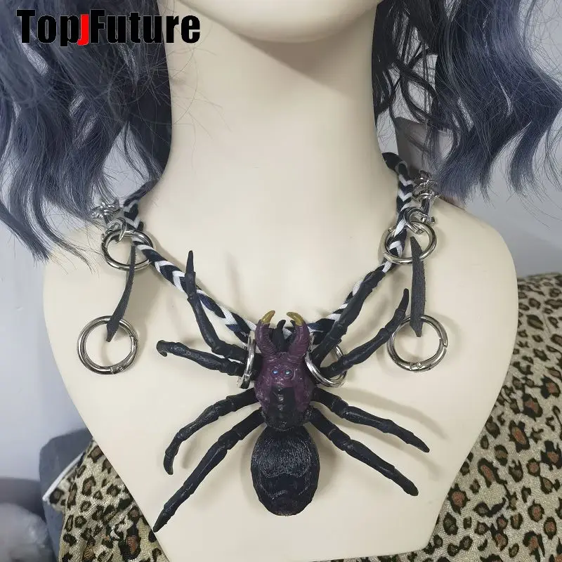 Ženy muži pavúk harajuku gotický punk krátky náhrdelník Subkultúra Spice Y2K Girl Collar Choker Designer Chokers Panandent Pandent