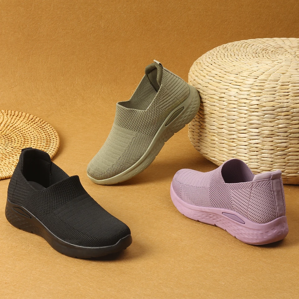 Ženy neformálne topánky módne priedušné chôdza siete Flatshoessneakers ženská obuv