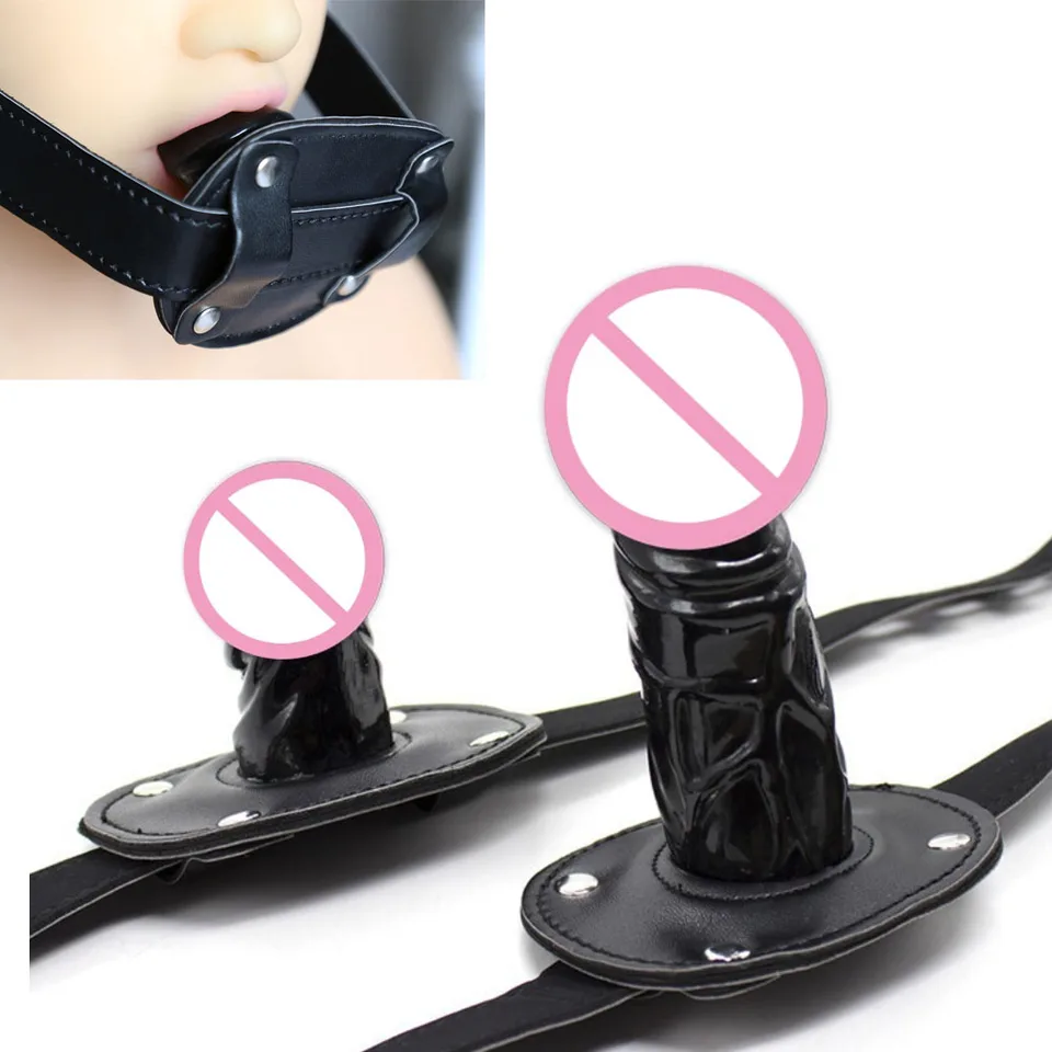 Ženy Otvorené ústa gag penis zástrčka orálne dildo fetiš SM Bondage obmedzenia sexuálne hračky pre dospelých hračky pre páry
