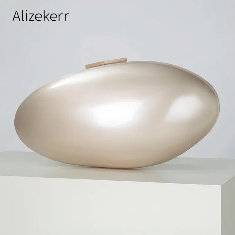 Ženy oválne akrylové večerné tašky pre spojky pre svadobnú hostinu Dámy luxusné butikové zelené kabelky a dizajnérky kabelky Vysoko kvalitné