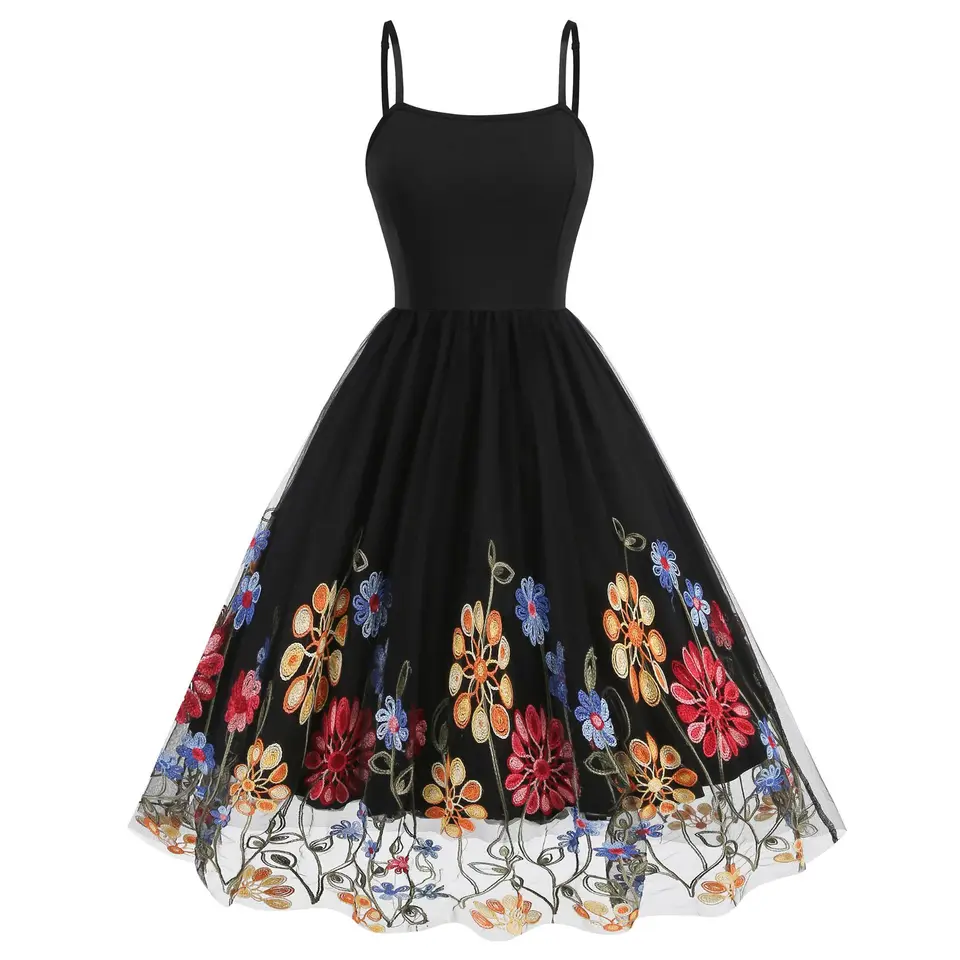 Ženy Pin Up Lace Up Casual Party Midi Dress 2024 Summer Ruavels bez rukávov retro plášť 60. storočia vintage rockabilly swing šaty Vestidos