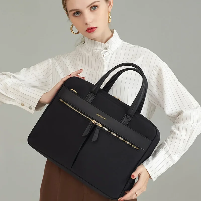 Ženy prenosné konanie o kufrík počítačový taška Podnikanie Dokument Organizátor iPad Tote Ladies kabelka Messenger Capep Strap Pase Doplnky