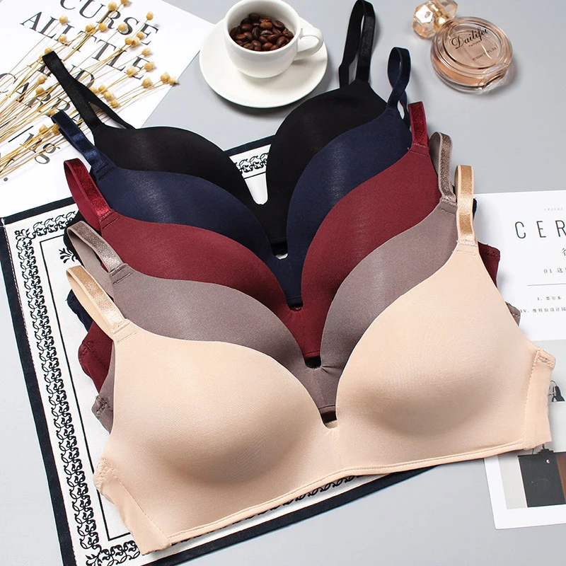Ženy Push Up Bras bezproblémové bezdrôtové spodné prádlo Sexy priedušné tenké brasiere študent