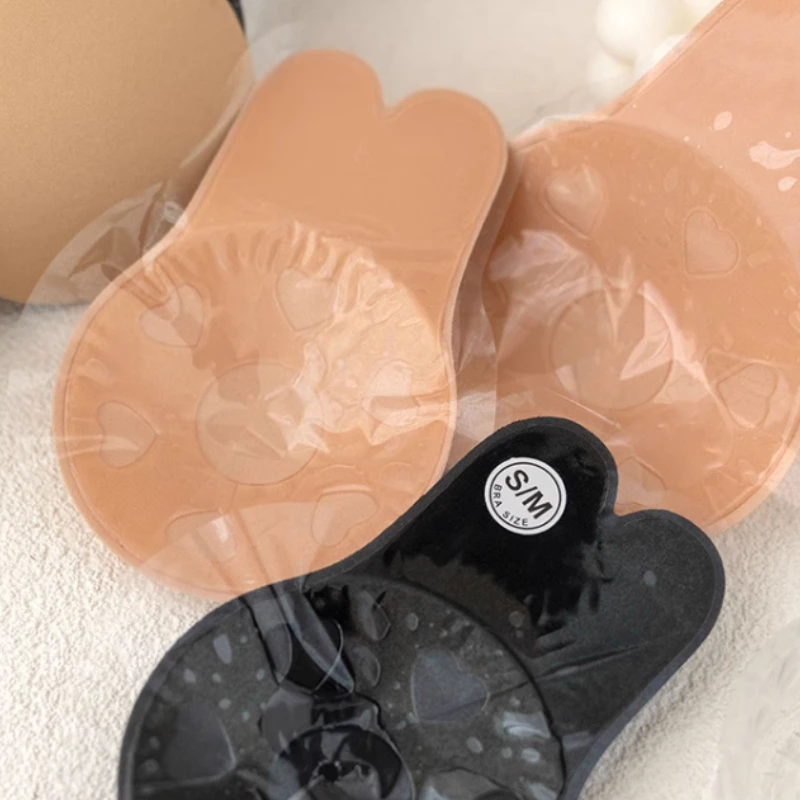 Ženy Push Up Bras Self Adhesive Silikone bez neviditeľnej podprsenky Opätovne použiteľné lepkavé drogové páska Rabbit Rabbit Cover Cover Podprsenky