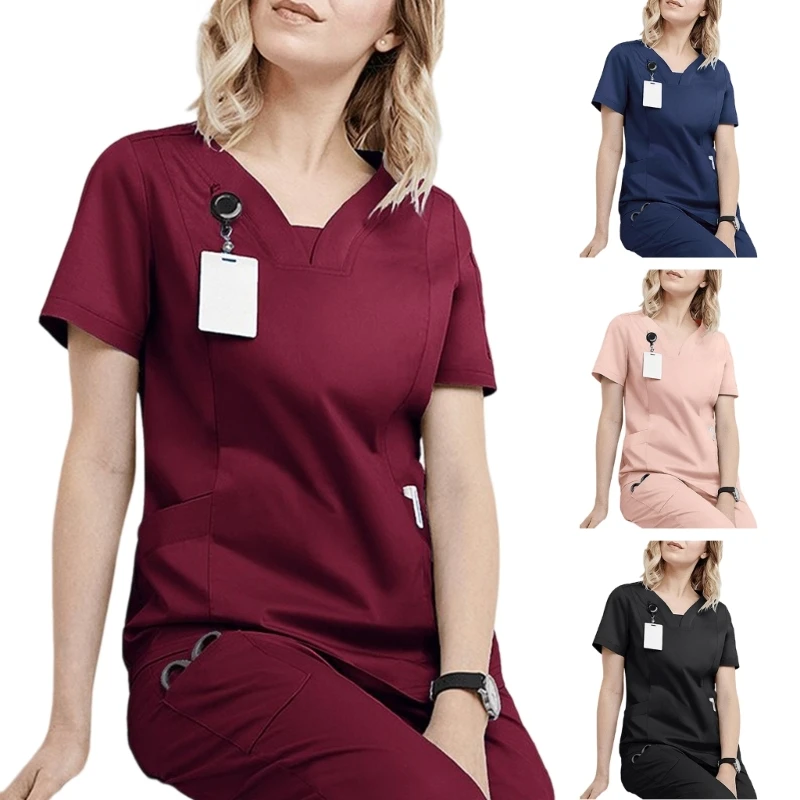 Ženy Scrubs Nurse Doplnky Jednotné unisex klinické ženy Jednotné súpravy jogger