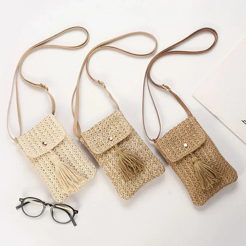 Ženy Slaw Beach Bag Prázdnina mobilný telefón shouder taška letný strata