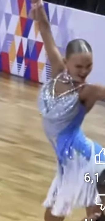 Ženy tala para bailesalsa rytmus latinsko -rumba tanečné šaty USA 10 UK 12 NOVÝ latinský tanečný súťaž Šaty