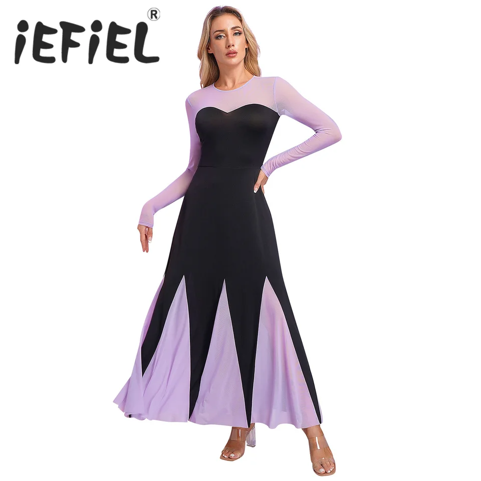 Ženy Ursula kostým Halloween Mermaid Cosplay maxi šaty zlatíčko s dlhým rukávom A-line šaty pre karnevalové tematické večierky