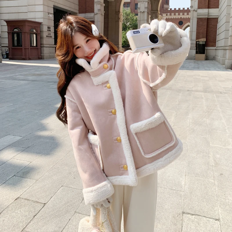 Ženy Warm Faux Fur Fleece Coat bunda