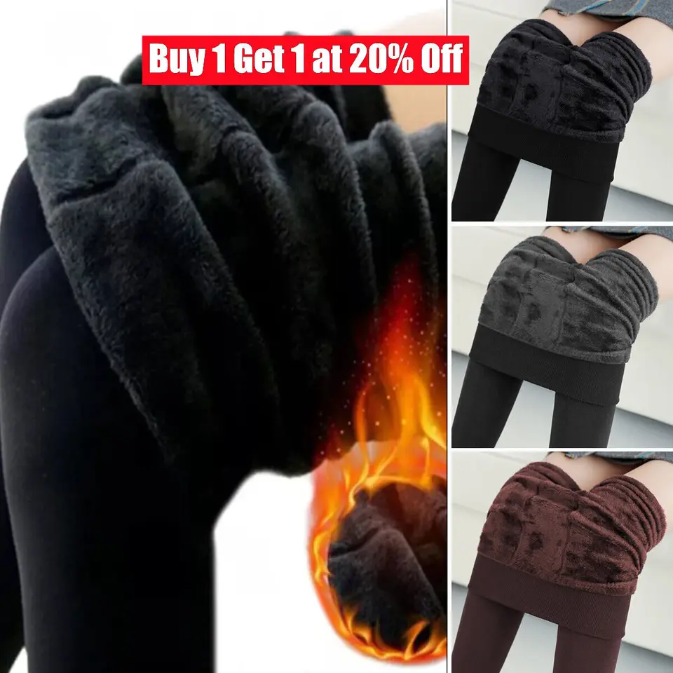 Ženy Zima zahusťované zamatové legíny Warm Fleece lemované pančucháče Thermo Leggings Dámy s vysokým pásom plyšové nohavice Dropship