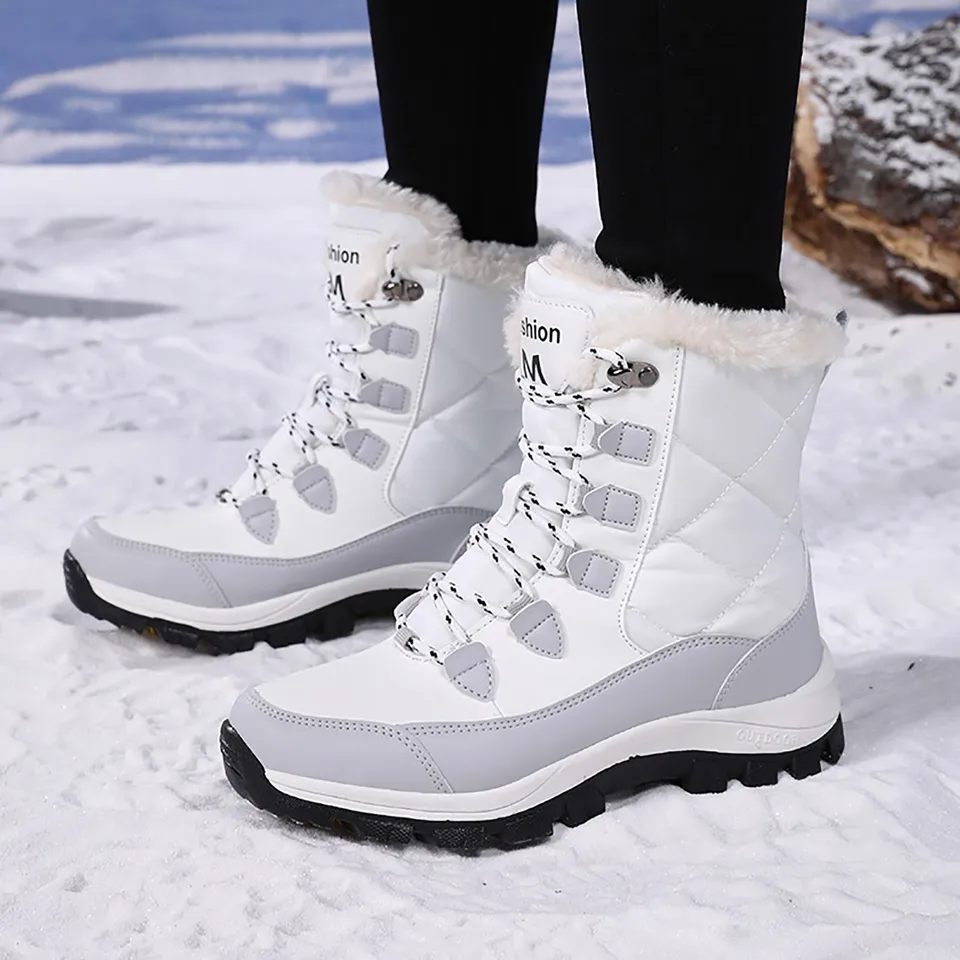 Ženy zimné topánky teplé topánky snehu zips Ženy Snehové topánky Northeast veľkej veľkosti Snehové topánky ženské faux kožené zimné topánky Ženy