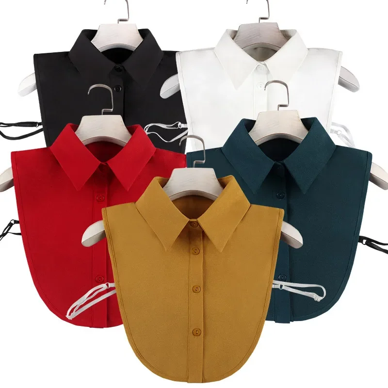 Ženy: Šifón Fake Collarr Vintage Vintage Drachovateľný košeľový golier blúzový sveter golier klopa top dámske oblečenie doplnky