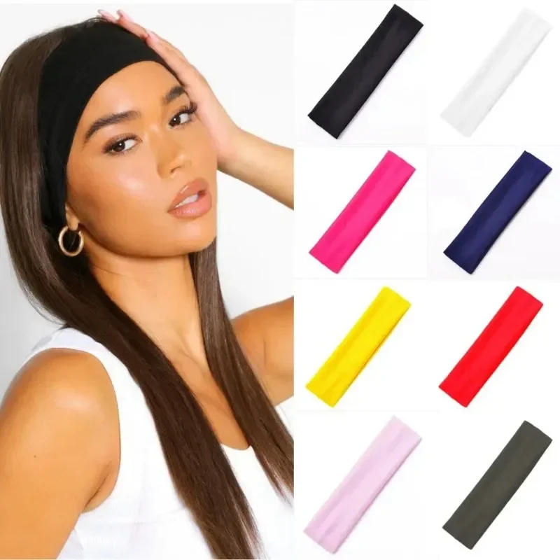 Ženy Športové čelenka jogy čelenka módne elastické vlasové pásy Running fitness Headwear Turban Swearband make -up vlasové doplnky