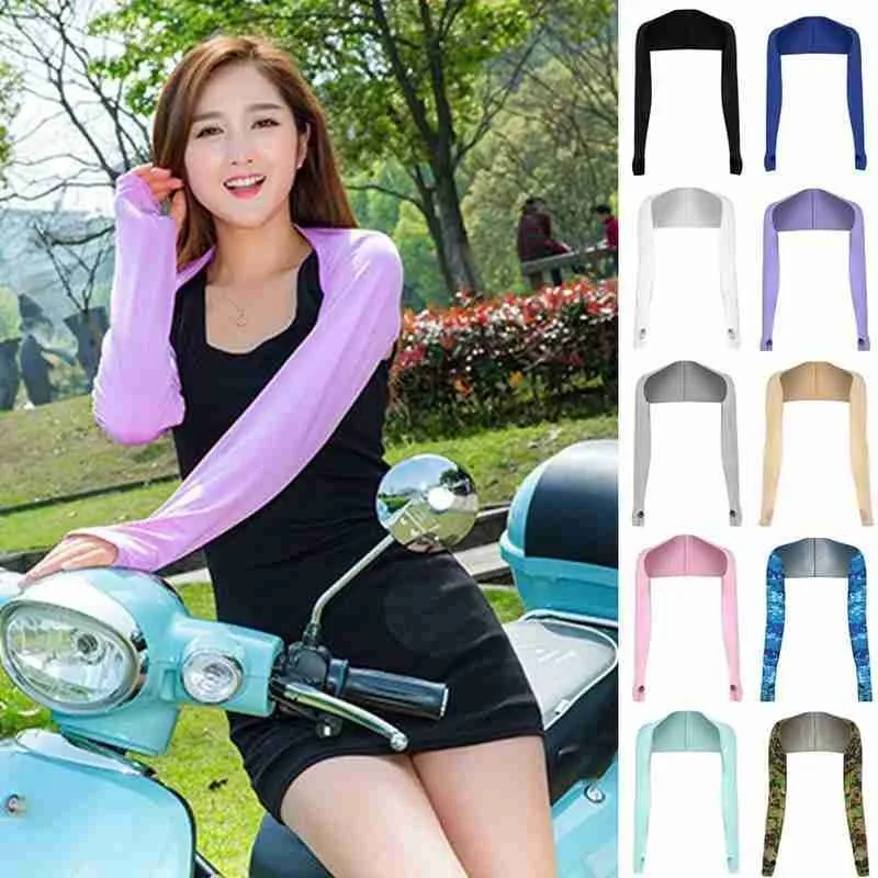 Ženy šál manžety Golf Golf Shawl rukávy ľadové hodvábny krém na opaľovacie rukávy Summer UV Ochrana odevu pre vonkajšie rukávy