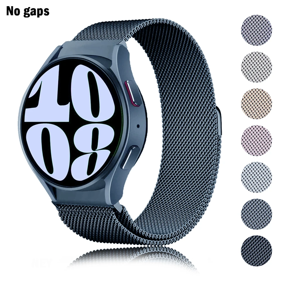 Žiadne medzery Band pre Samsung Galaxy Watch 6/4/5/5 Pro 44 mm 40 mm 20 mm Milanese Loop Náramok Galaxy 4-6 Classic 43 mm 47 mm hodinkový remienok
