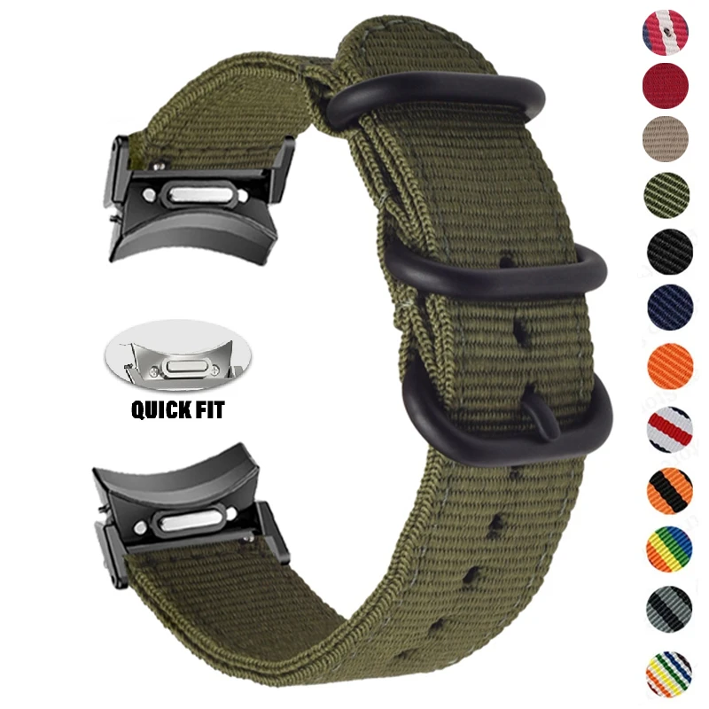 Žiadne medzery pre remienok pre Samsung Galaxy Watch 6 Classic 43 mm 47 mm 6 5 4 44 mm 40 mm nylonový pás pre 4 Classic 42 46 mm 5pro 45 mm náramok