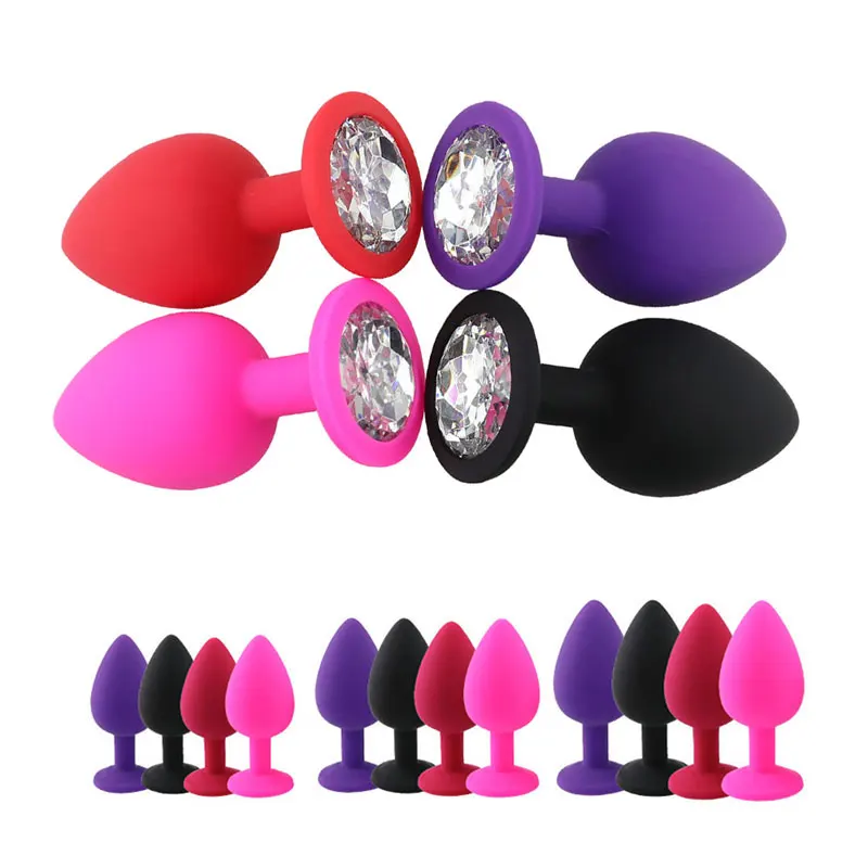 Žiadne vibračné silikagelové análne plug plug plug plug hračky hračky kryštálovej buttplug Odnímateľný butt plug stimulátor stimulátora análny prostata masážny dildo