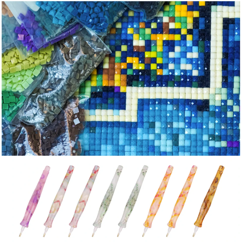 Živice 5D DIY Diamond Vŕtacie pero s náhradnými perami hlavy 5D DIY Diamond Painting Pick Up Set Pen Set pre diamantovú maľbu