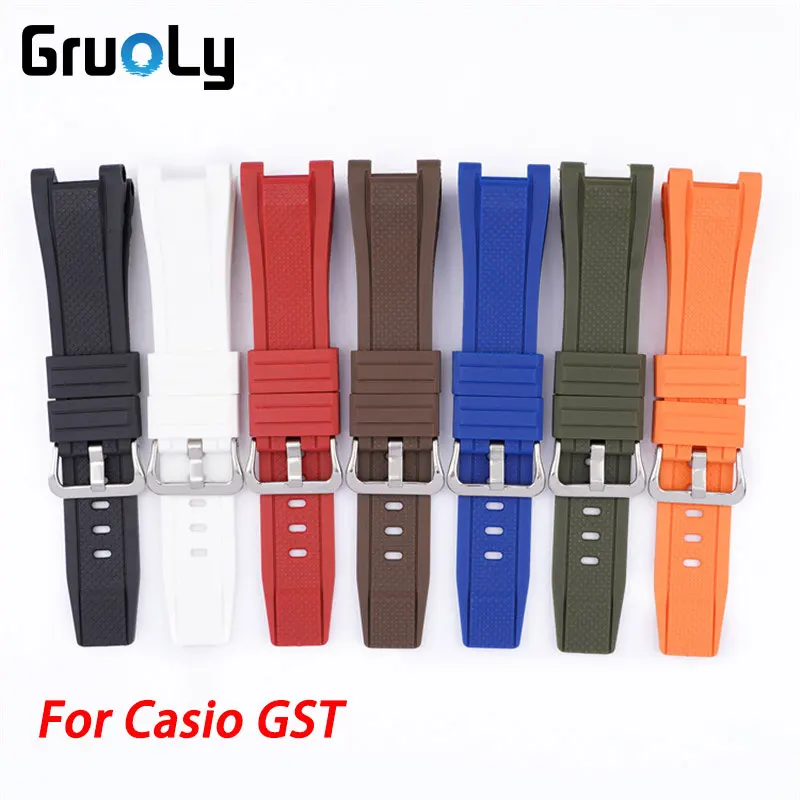 Živník pre Casio GST-W300G GST-W300 GST-S300G GST-S300 GST-W100G Nahrádzajte pásmový gumový náramok na náramok náramka