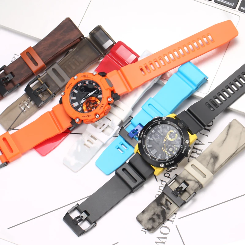Živníkový popruh vhodný pre Casio GA-2200 GA-2200M GA2200 GA2000 PRW6600 Pánsky seriál WatchBand Watch Watch Adsessories