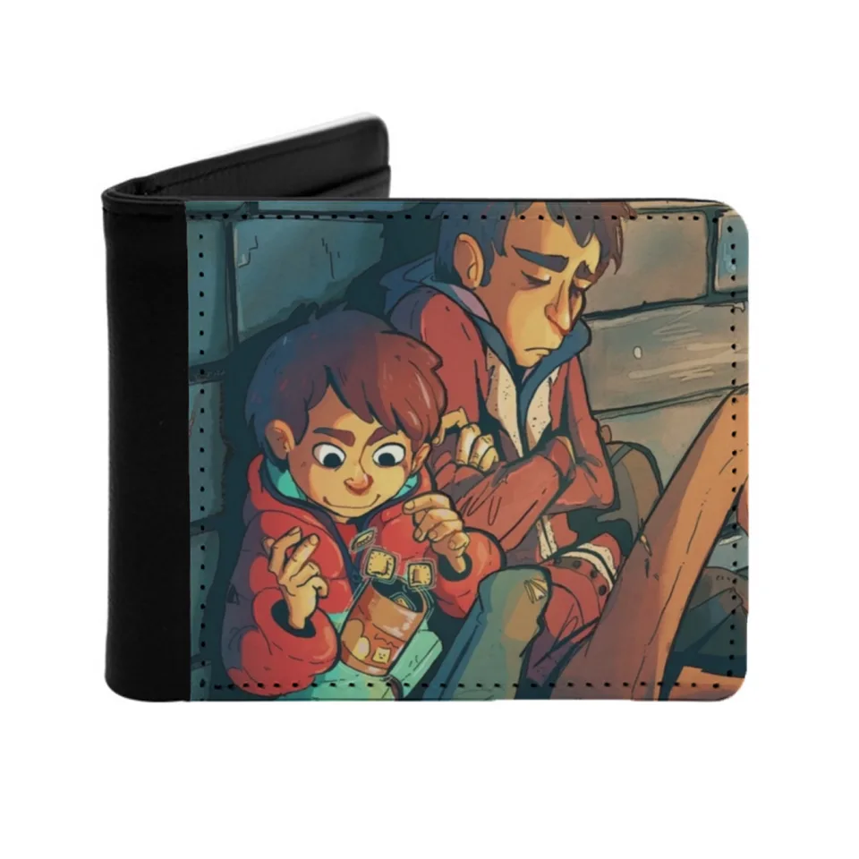 Život je podivné 2 muži módne peňaženky krátke kabelky karty id držiteľ peňazí peňaženka Lis2 Daniel Brothers Personalized Print Vintage