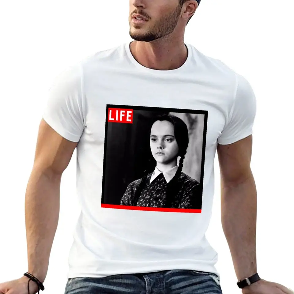 Životná streda addams tričko s rýchlym sušením tričko Anime oblečenie prispôsobené tričkámi pánske grafické tričká veľké a vysoké