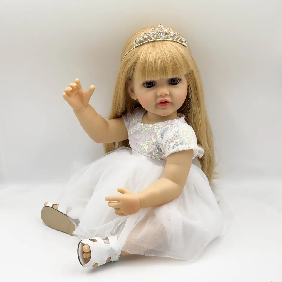 Životné plné silikónové bábiky detské bábiky Reborn princezná batoľa vinylové telo Bebe novorodenec hotovej bábiky narodeniny darček/vianočný darček