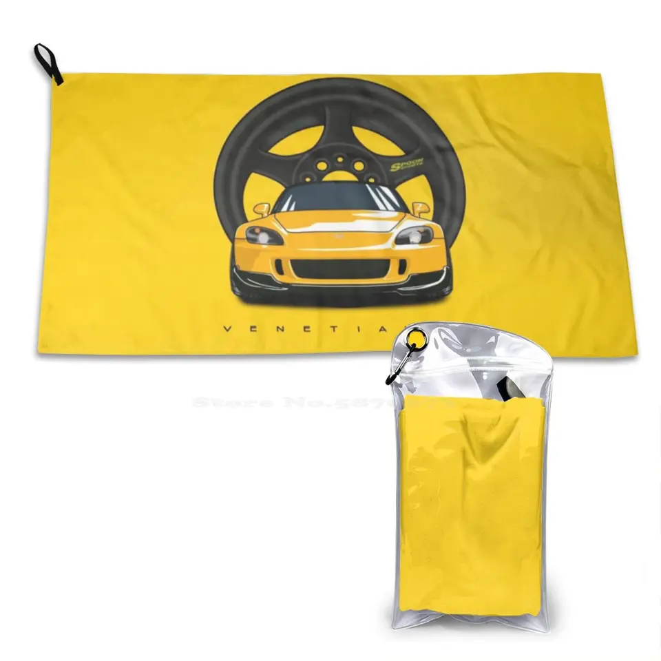Žltá mäkká pohodlná kúpeľňa Vonkajšia s2000 benátska žltá žltá VTEC SportCar JDM Spoon Spoon Initve