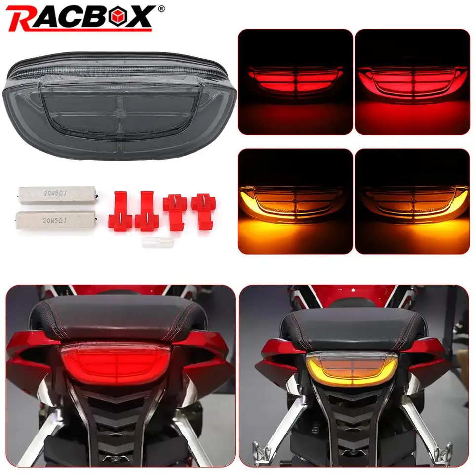 Žltá červená motocykla LED TACK SVETLO ZADNÉ ZADNÉ SIGNATER SIGNATOR SIGNATOR SAVIDA BRZDY PRE HONDA CBR 250R 300R 650R 2019 2020 2021