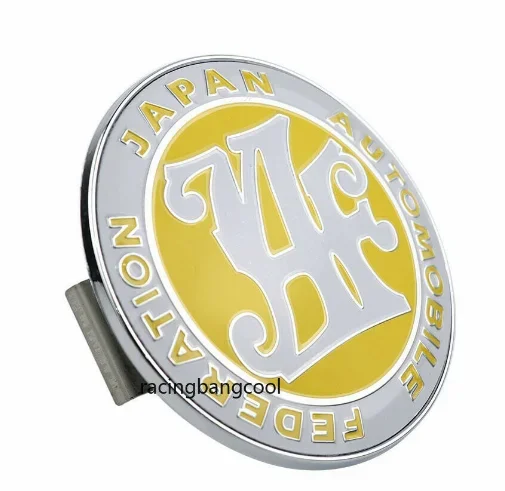 Žlté logo JAF Japan Automobile federácia JDM Car Grille Emmless odznak
