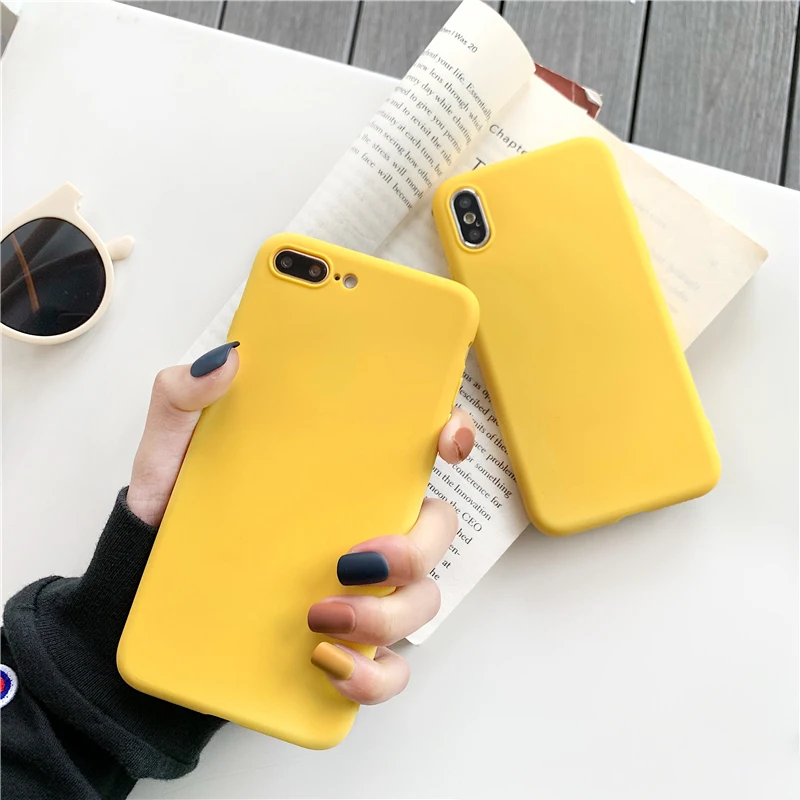 Žltý matný telefón pre telefón Samsung Galaxy Poznámka 20 Ultra 10 Pro 9 8 Silikónové puzdrá v pevnej farbe mäkký TPU kryt TPU
