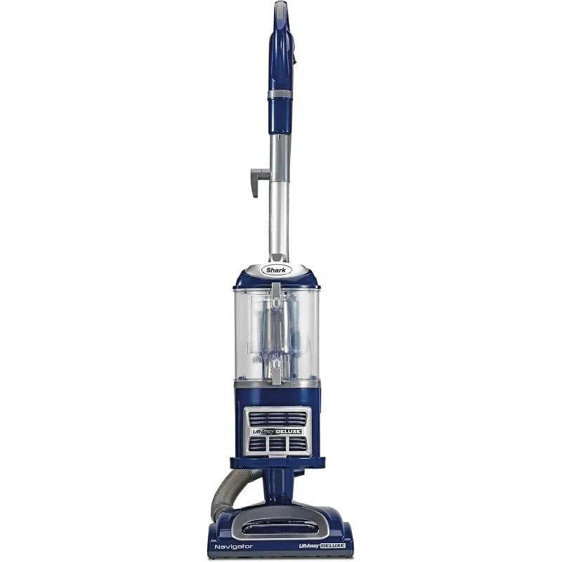 Žralok NV360 Navigator Lift-Away Deluxe Vzpriamené vákuum s veľkou kapacitou prachu, filtrom Hepa, otočným riadením, štrbinovým nástrojom, modrou farbou